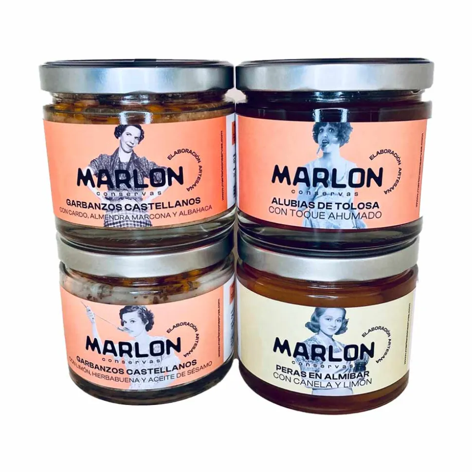 Pack 1 - SaborCollection - Garbanzos, Alubias y Peras - 4 unidades x 580 ml y 690 gr