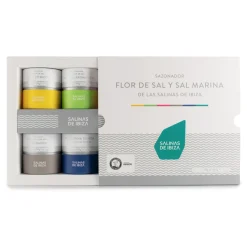 Best Ibéricos a Domicilio Gourmet Pack 6 Variedades Salinas de Ibiza - Estuche Gourmet de Flor de Sal y Sal Marina