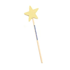 Pack 10 varitas estrella glitter dorada