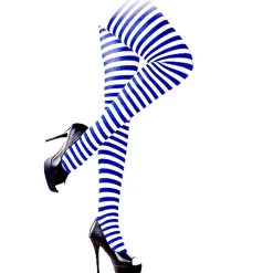 Panty Rayas Blancas y Azules Adulto