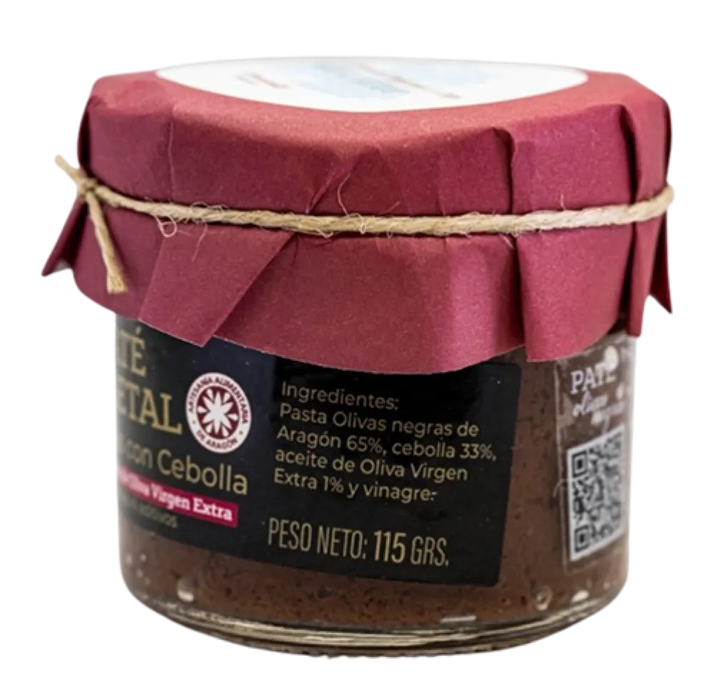 New La Conservera del Prepirineo Paté Vegetal de Olivas de Aragón con Cebolla - Pack 4 unidades