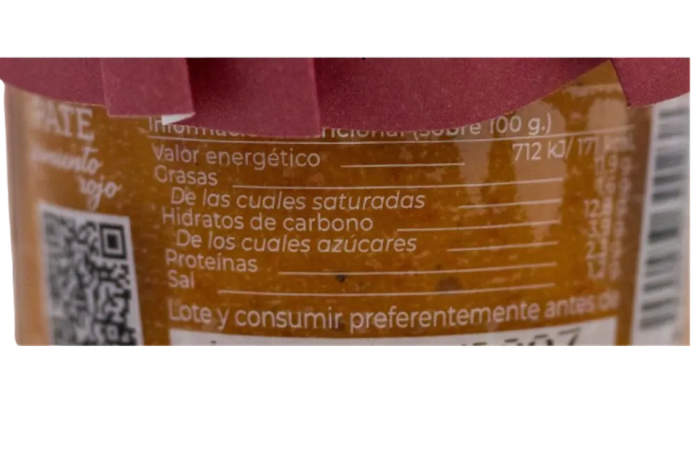 Hot La Conservera del Prepirineo Paté Vegetal de Pimiento rojo asado - Pack 4 unidades