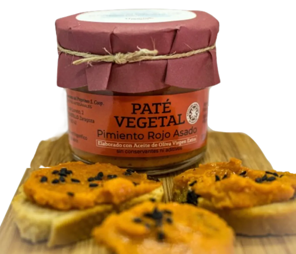 Hot La Conservera del Prepirineo Paté Vegetal de Pimiento rojo asado - Pack 4 unidades