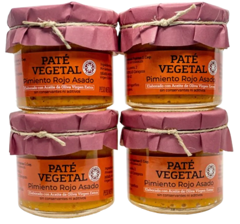 Hot La Conservera del Prepirineo Paté Vegetal de Pimiento rojo asado - Pack 4 unidades