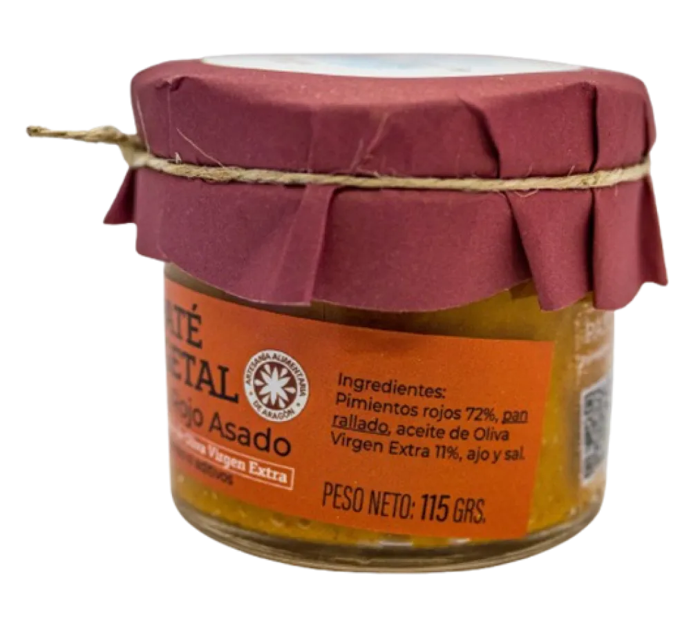 Hot La Conservera del Prepirineo Paté Vegetal de Pimiento rojo asado - Pack 4 unidades