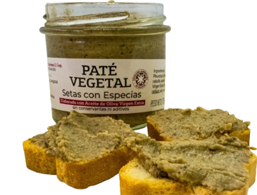 New La Conservera del Prepirineo Paté Vegetal de Setas con Especias - Pack 4 unidades