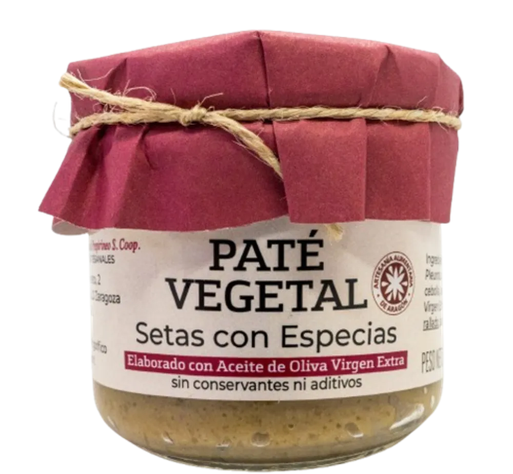 New La Conservera del Prepirineo Paté Vegetal de Setas con Especias - Pack 4 unidades