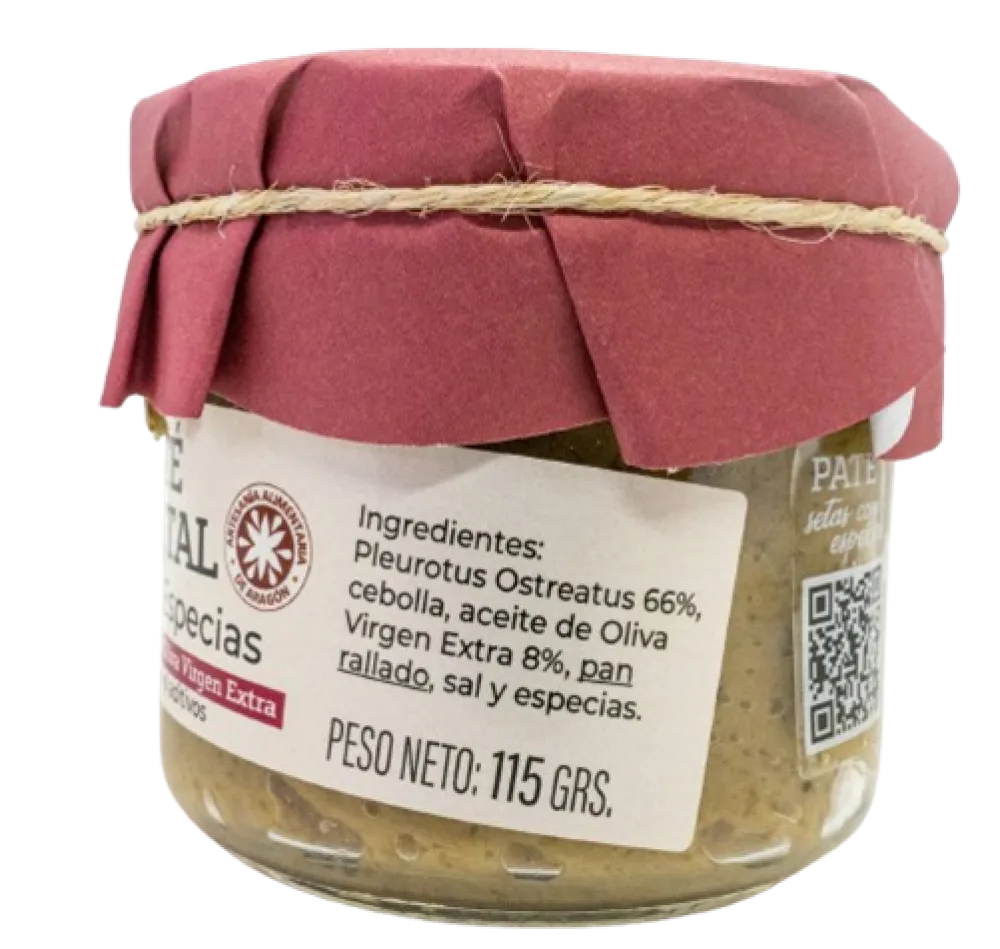 New La Conservera del Prepirineo Paté Vegetal de Setas con Especias - Pack 4 unidades