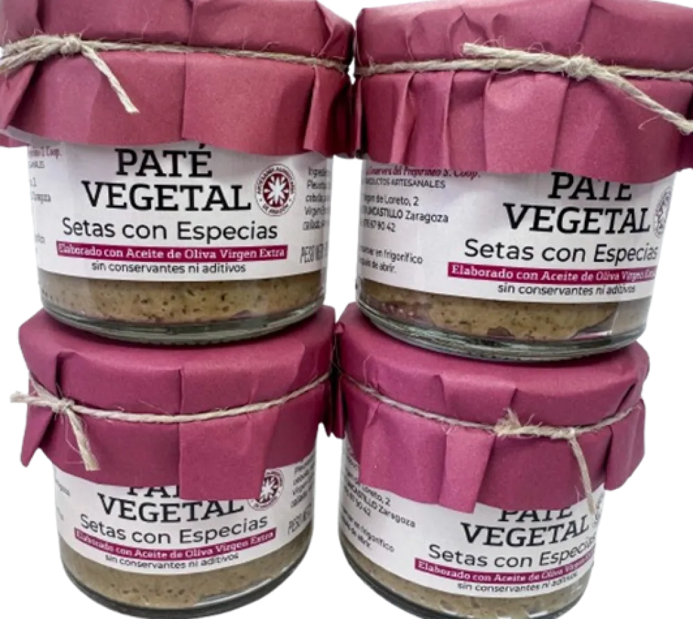 New La Conservera del Prepirineo Paté Vegetal de Setas con Especias - Pack 4 unidades