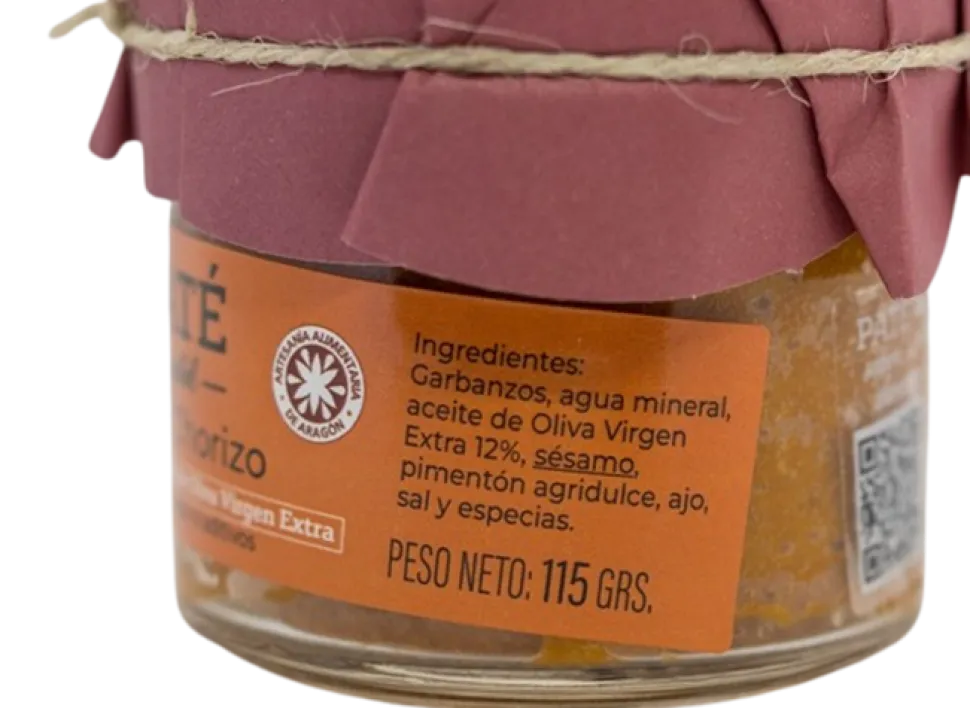 Paté Vegetal sabor Chorizo - Pack 4 unidades