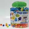 Clearance Miniland Pegs. Bote 1300 pinchos 15mm. Colores clásicos para mosaicos