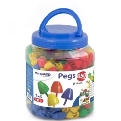 Pegs. Bote 650 pinchos 20mm. Colores clásicos para mosaicos