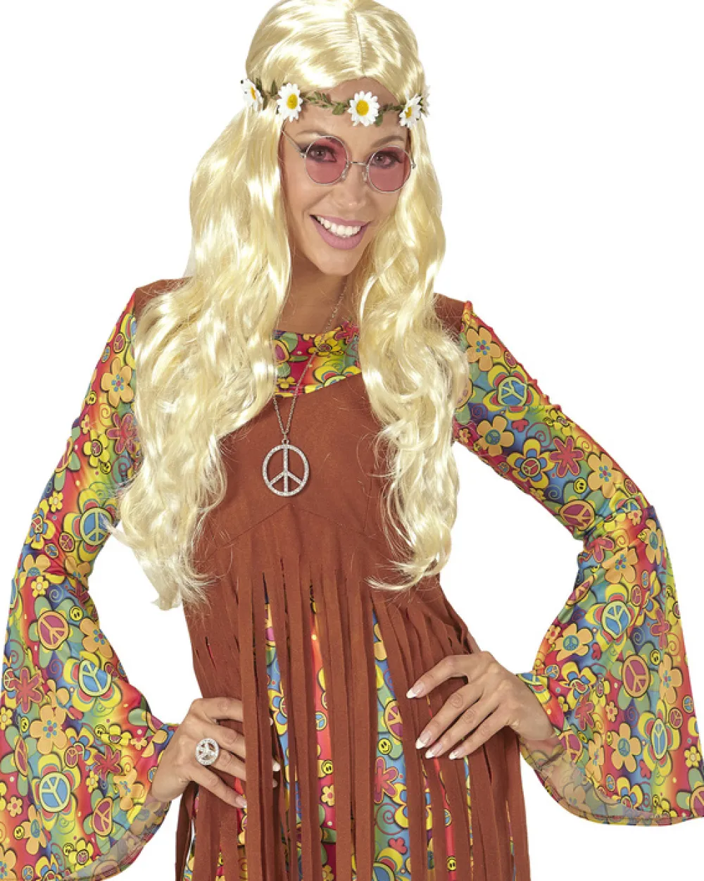 Outlet Widmann Peluca hippie /medieval rubia con cinta para la cabeza