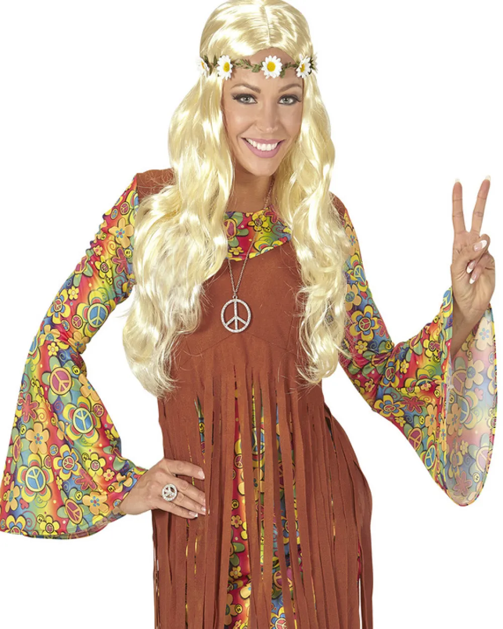 Outlet Widmann Peluca hippie /medieval rubia con cinta para la cabeza