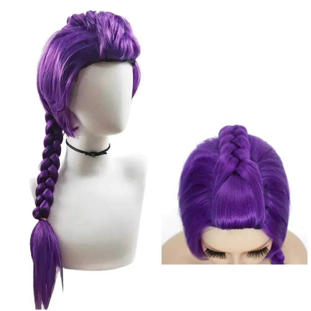 Hot Kebedo Moda Peluca K-pop Lila Trenza Larga