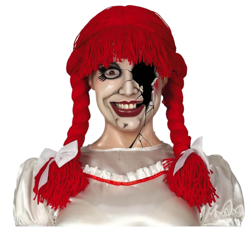 Peluca roja de lana