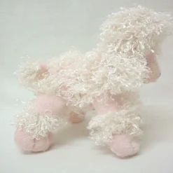 Clearance Working House Peluche pequeño Perrito Perrita Caniche rizo rosa