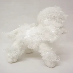 Peluche pequeño Perrito Perrita Caniche rizo blanco