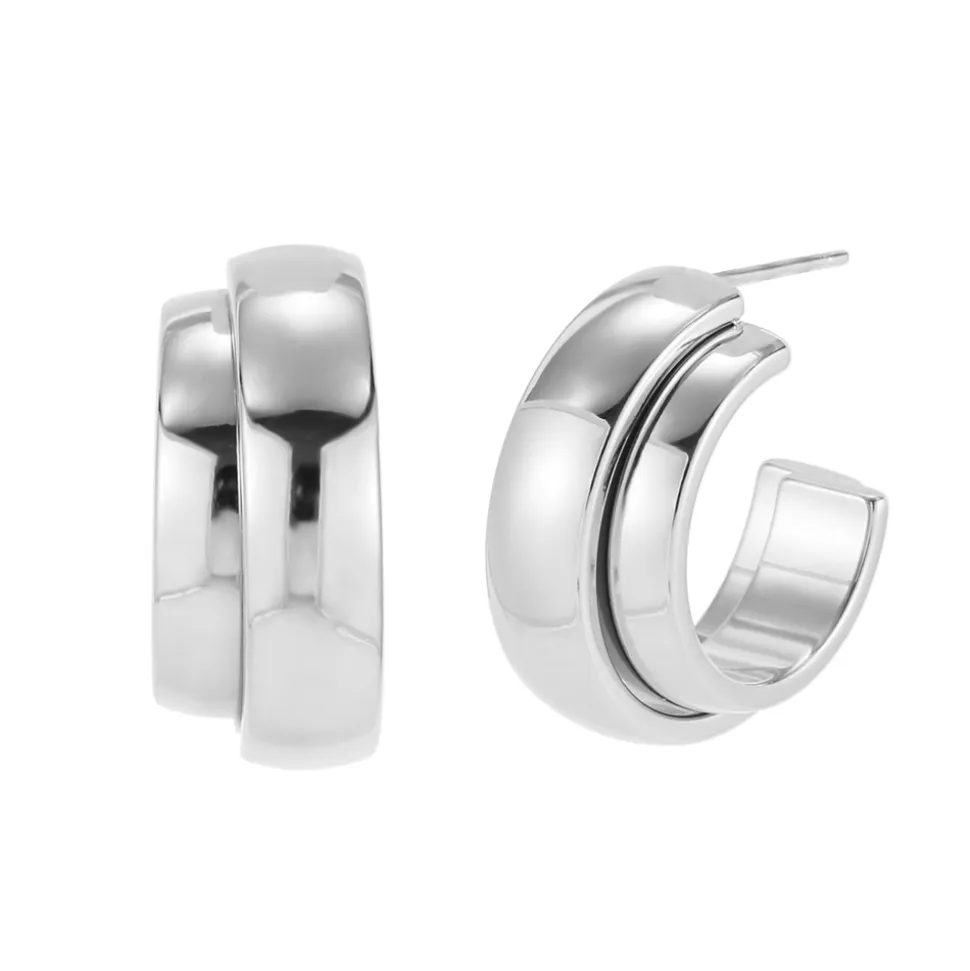 Pendientes Acero - Doble Aro 24 mm
