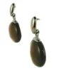 Pendientes Agatha Gris Y Plata De Ley Rodiada