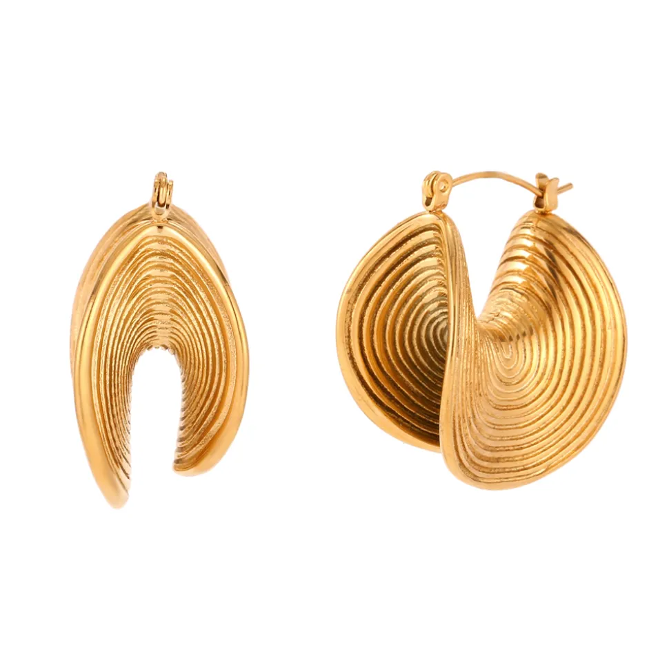 Pendientes Aros de Acero Inoxidable modernos Mujer - 31 mm