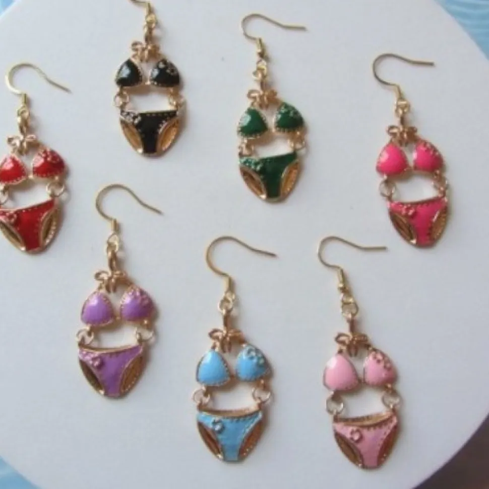 Pendientes bikinis de colores