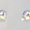 Pendientes Bolas Cristal Tornasol 6 Mm. Y Plata De Ley