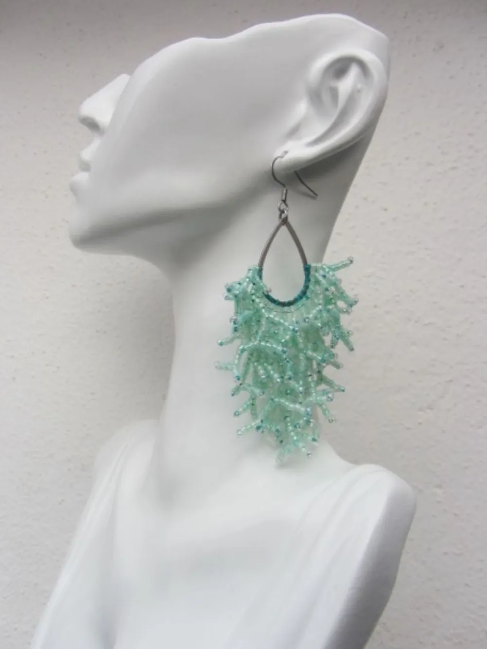 Sale Che Carino Art Pendientes coral con rocallas