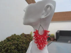 Sale Che Carino Art Pendientes coral con rocallas