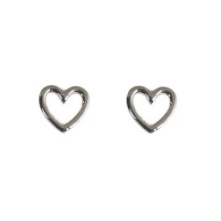Pendientes Corazón Calado De Plata