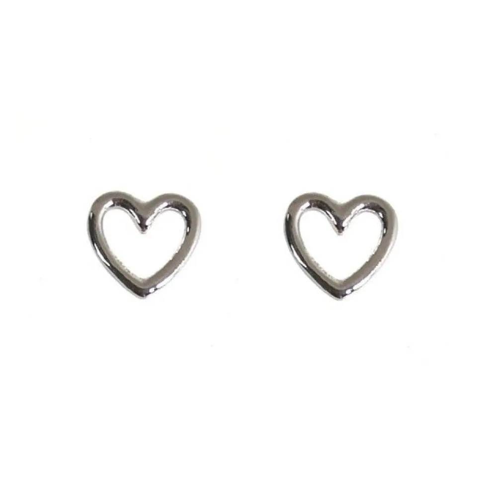 Pendientes Corazón Calado De Plata