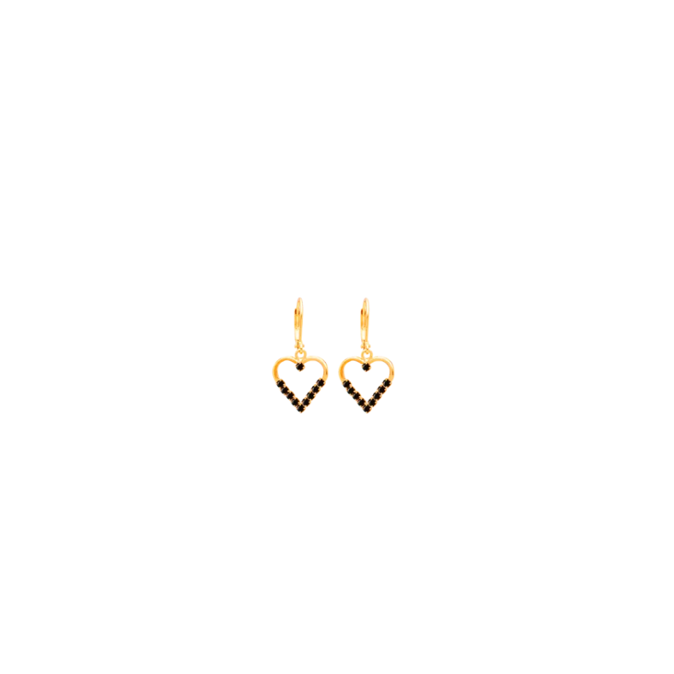 Pendientes Corazón negro
