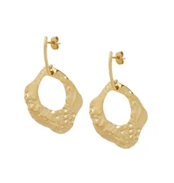 Pendientes de Acero diseño martillado