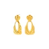 Pendientes de Acero Largo 65 mm - Color Oro y Acero