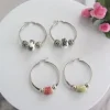 Best Che Carino Art Pendientes de aros con cuentas