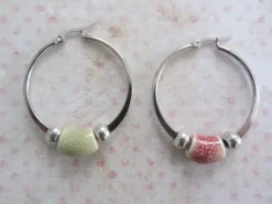 Best Che Carino Art Pendientes de aros con cuentas