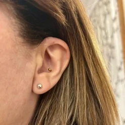 Pendientes De Bola 5 Mm. En Plata De Ley