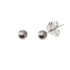 Pendientes De Bola 5 Mm. En Plata De Ley