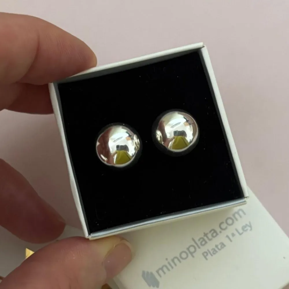 Sale Pendientes De Plata Bola 12 Mm.