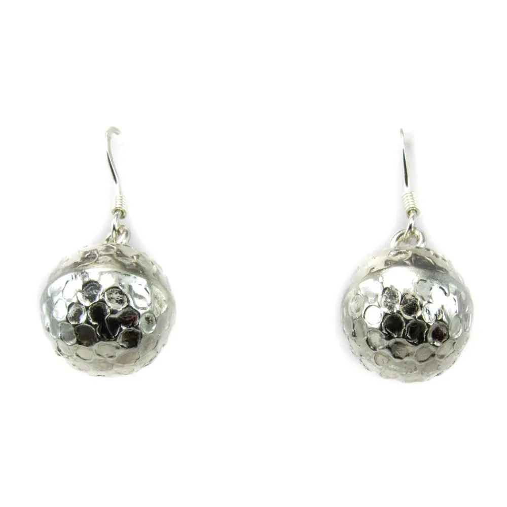 Discount Pendientes De Plata Bola 12 Mm. Con Talla Balon