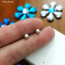 Best Pendientes De Plata De Ley Bolas De 4 Mm.