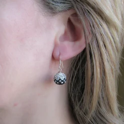 Discount Pendientes De Plata De Ley Y Cristal Combinados