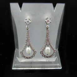 Pendientes De Plata Y Perlas Cultivadas Y Circonitas