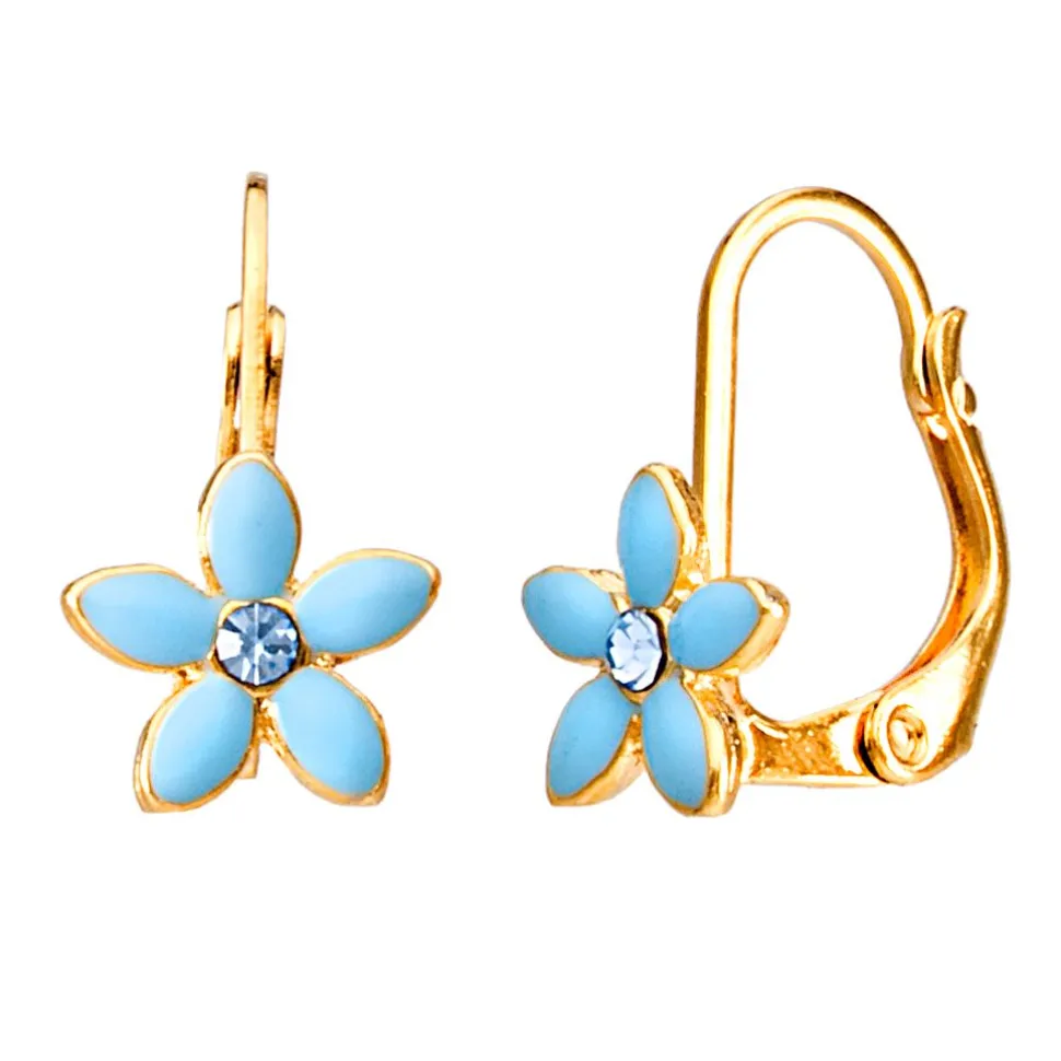 Pendientes Flor turquesa