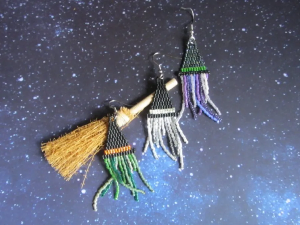 Online Che Carino Art Pendientes Halloween sombrero de bruja