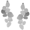 Pendientes largos de acero para mujer disponibles en variedad de acero y acero dorado