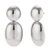 Outlet Eriety Jewels Pendientes largos y modernos de Acero Inoxidable - Ovalados