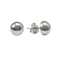 Best Pendientes Media Bola De Plata 10 Mm.
