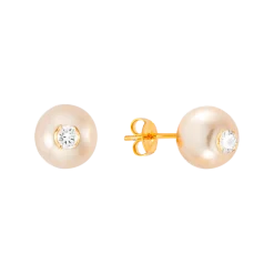 Pendientes Perlas Botón