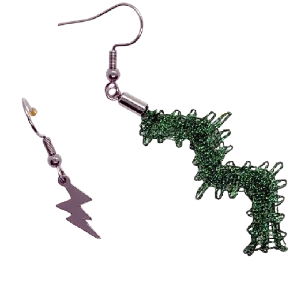 Pendientes Rayo Verde
